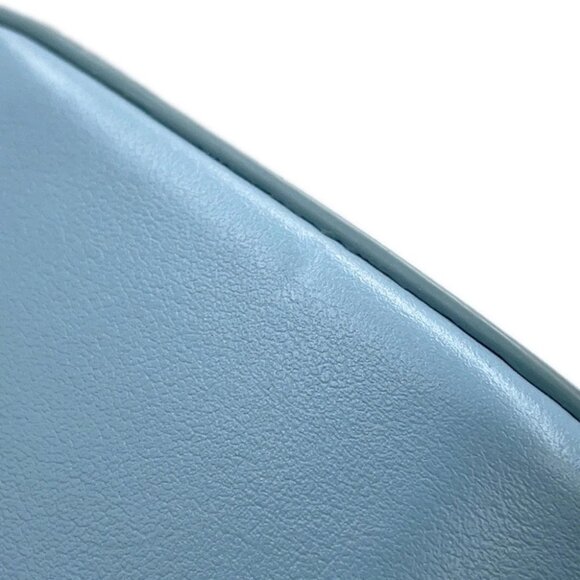 CELINE Cuir Triomphe 2-Way Vanity Shoulder Bag Size Mini Leather Light Blue ... - Picture 10 of 15